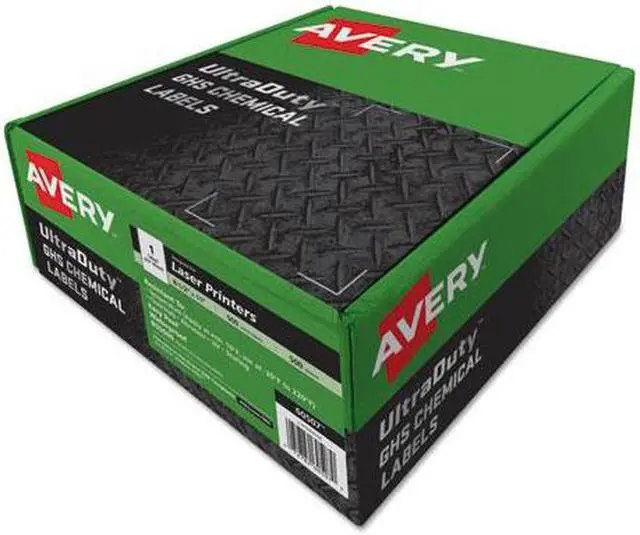 Alt view image 3 of 17 - Avery Dennison - 7278260507 - Full-Sheet UltraDuty GHS Chemical Labels, Laser, 8 1/2 x 11, White, 500/Box
