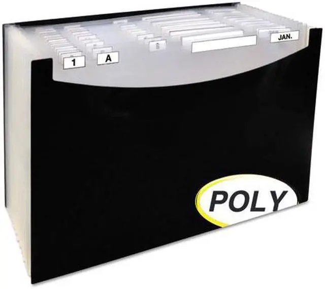 Alt view image 3 of 20 - C-Line 21-Pocket Stand-Up Design Expanding File 12" Exp Legal 15 x 9 1/4 Black