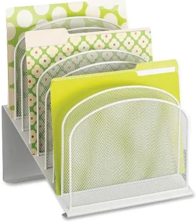 Alt view image 5 of 16 - Safco Mesh Desk Organizer Eight Sections Steel 11 1/4 x 10 7/8 x 13 3/4 White