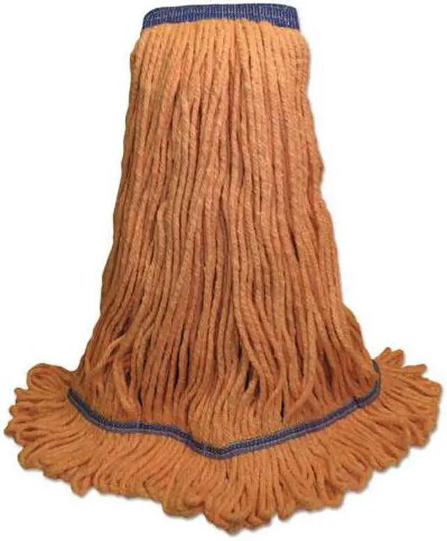 Main image of Super Loop Wet Mop Head, Cotton/Synthetic Fiber, X-Large, Orange, 12/Carton
