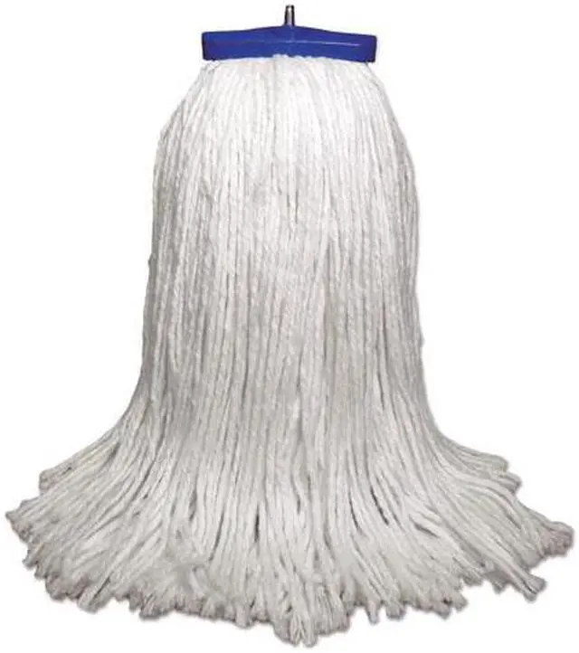Main image of Mop Head, Economical Lie-Flat Head, Rayon Fiber, 32-Oz., White, 12/Carton
