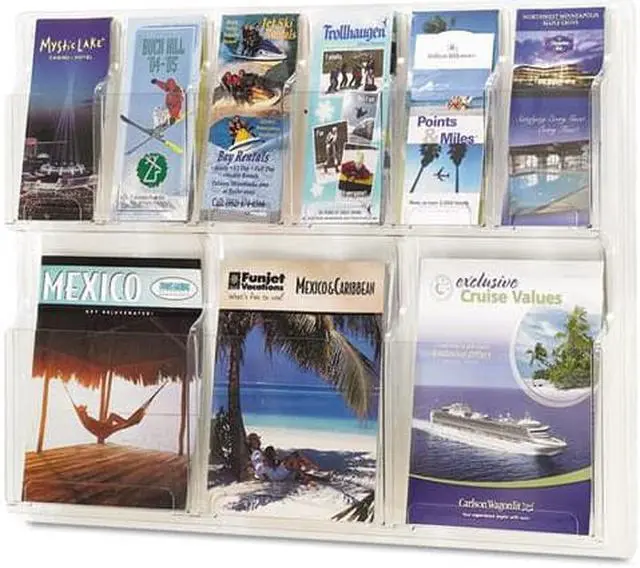 Alt view image 5 of 14 - Safco Reveal Clear Literature Displays Nine Compartments 30w x 2d x 22-1/2h
