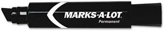 Alt view image 2 of 20 - Marks-A-Lot Jumbo Desk Style Permanent Marker Chisel Tip Black 24148