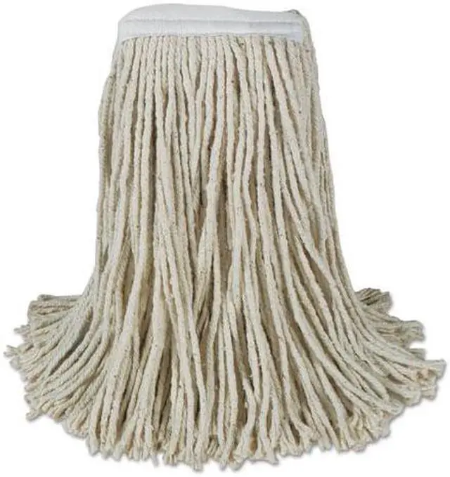 Main image of Mop Head, Cotton, Cut-End, White, 4-Ply, 32oz, 12/Carton