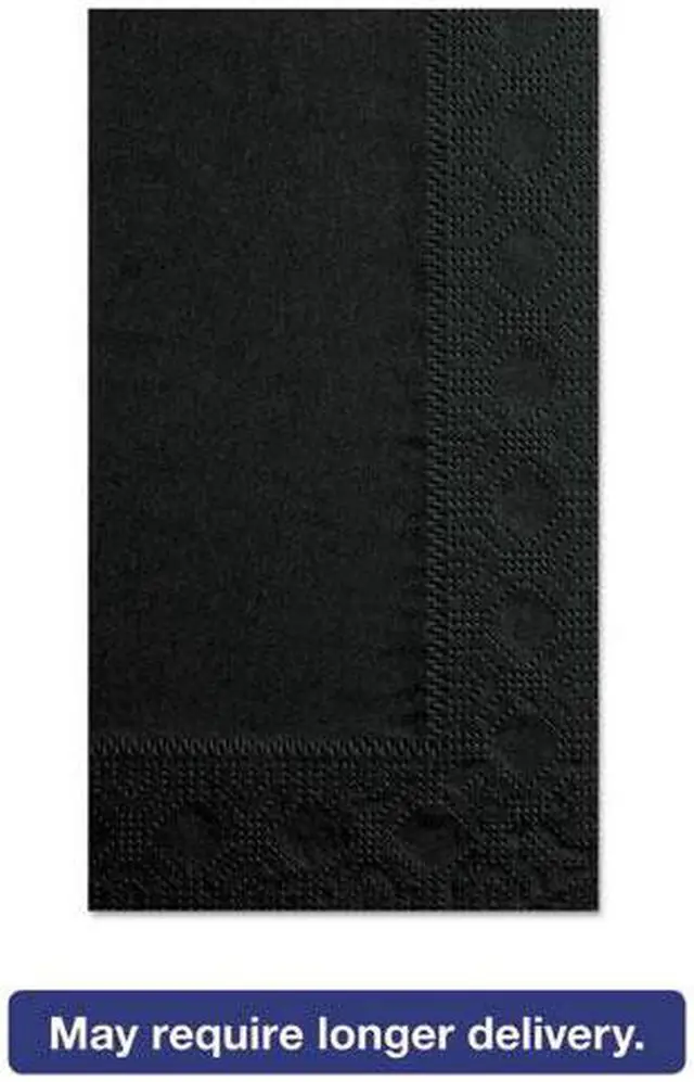Alt view image 4 of 6 - Dinner Napkins, Paper, 1/8 Fold, Two-Ply, 15" x 17", Black