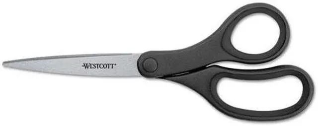 Main image of KleenEarth Basic Plastic Handle Scissors, 9" Length, Pointed, Black