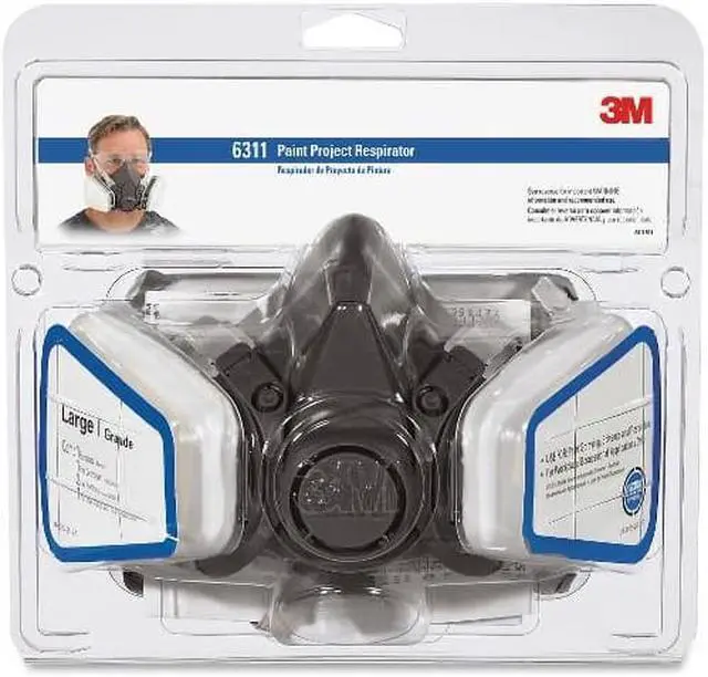 Alt view image 10 of 20 - 3M Half Facepiece Paint Spray/Pesticide Respirator Large 6311PA1A