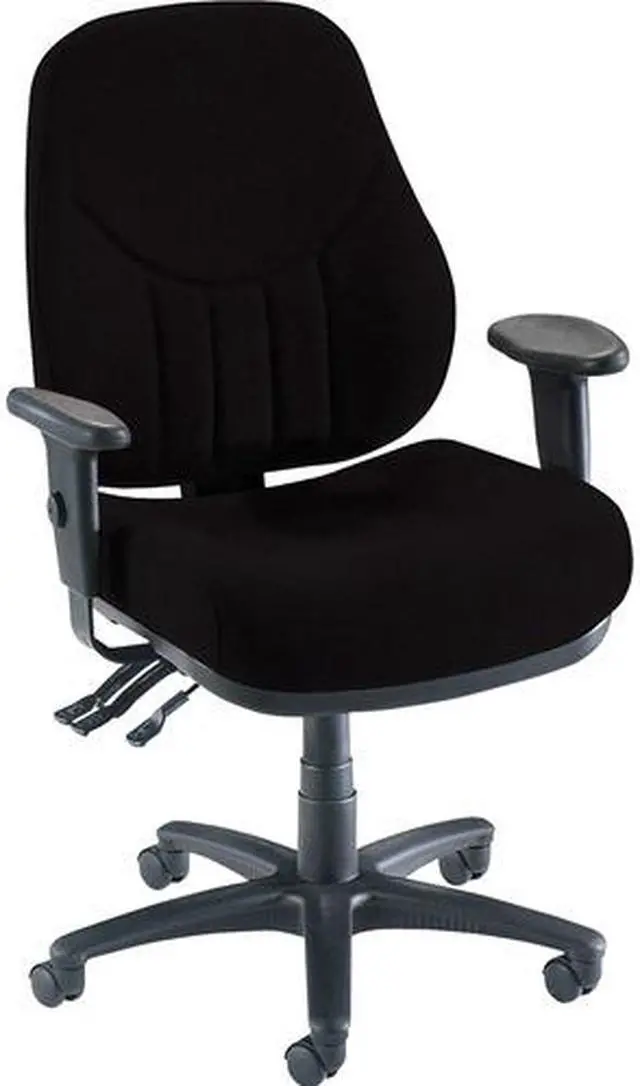 Alt view image 8 of 12 - Lorell Multi-Task Chair High-Back 26-7/8"x26"x39"to42-1/2" Black 81103
