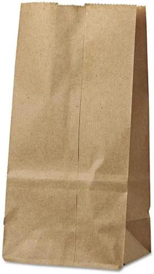 Main image of #2 Paper Grocery Bag, 30lb Kraft, Standard 4 5/16 x 2 7/16 x 7 7/8, 500 bags BAGGK2500