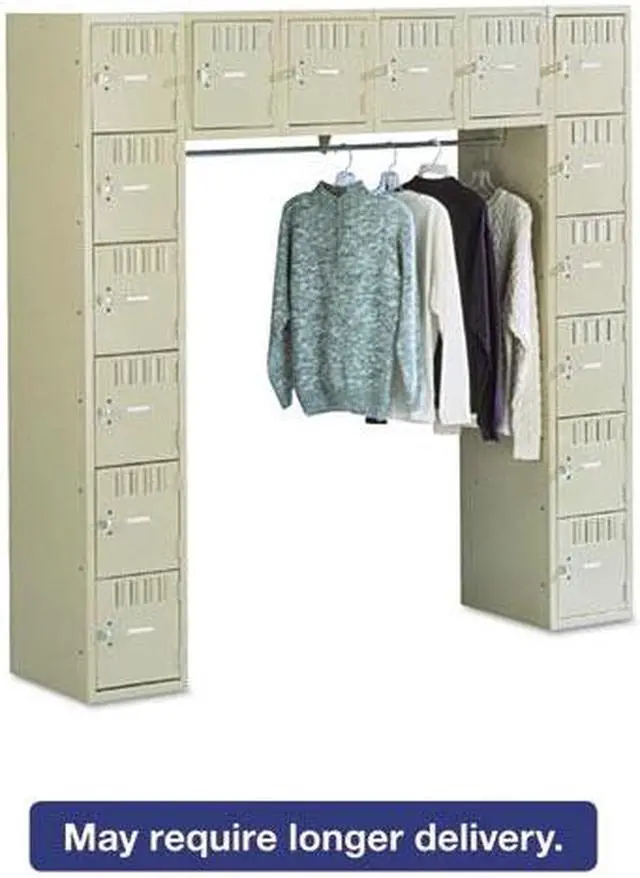 Alt view image 4 of 8 - Sixteen Box Compartments & Coat Bar, 72w X 18d X 72h, Sand