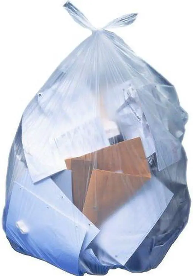 Alt view image 2 of 3 - Low-Density Can Liners 10 gal 0.35 mil 24" x 23" Clear Flat Pack 1000/Carton D4823RC