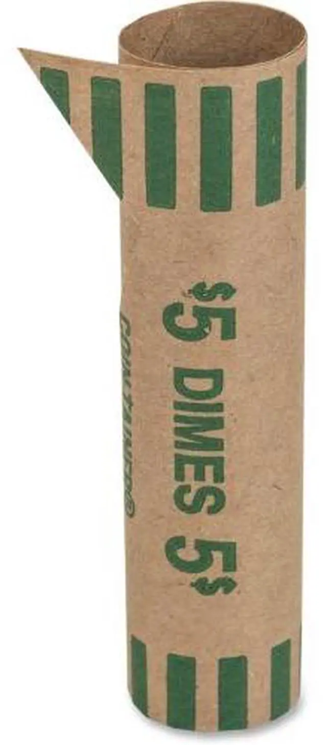 Alt view image 2 of 7 - Coin-Tainer Preformed Tubular Coin Wrappers Dimes $5 1000 Wrappers/Box 20010