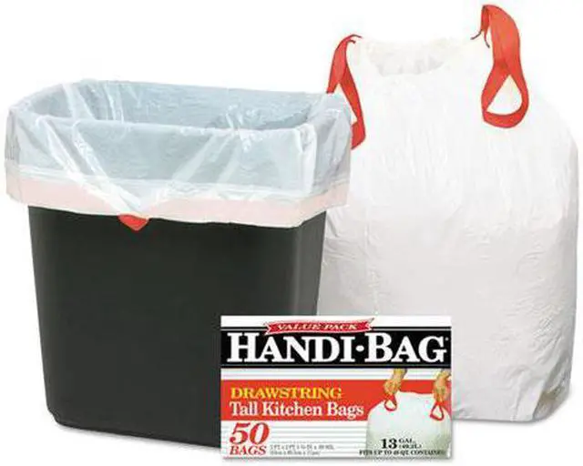 Main image of Super Value Pack Trash Bags, 13Gal, .69Mil, 24 X 27 3/8, White, 50/Box