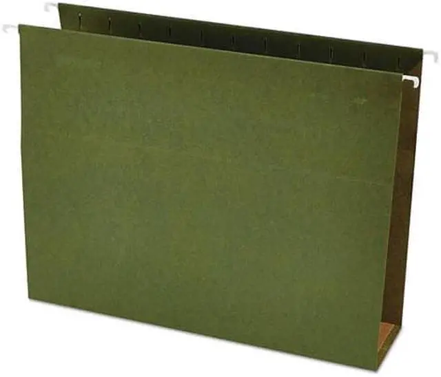 Main image of UNIVERSAL Three Inch Box Bottom Pressboard Hanging Folder Letter Standard Green