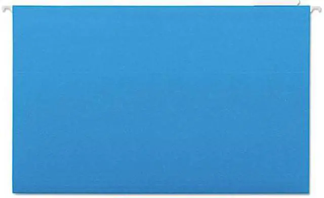 Main image of UNIVERSAL Hanging File Folders 1/5 Tab 11 Point Stock Legal Blue 25/Box 14216