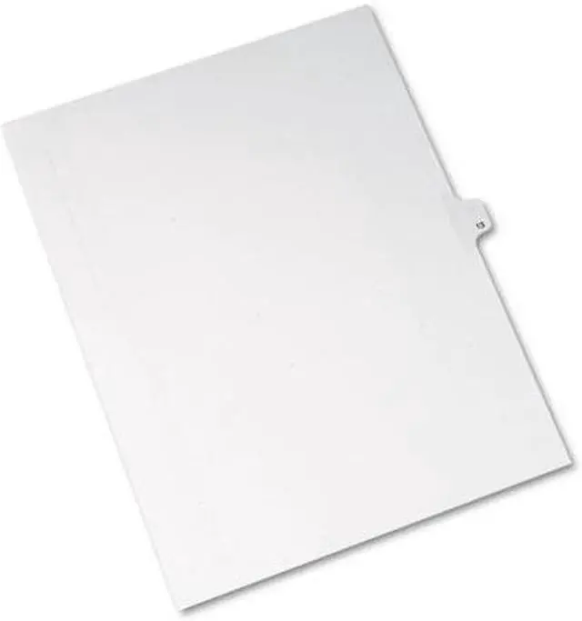 Main image of Avery 82211 Allstate-Style Legal Side Tab Divider, Title: 13, Letter, White, 25/Pack