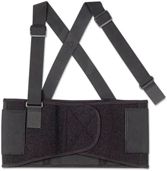 Alt view image 2 of 7 - Ergodyne Economy Elastic Back Support 7-1/2"x30" Black 11092