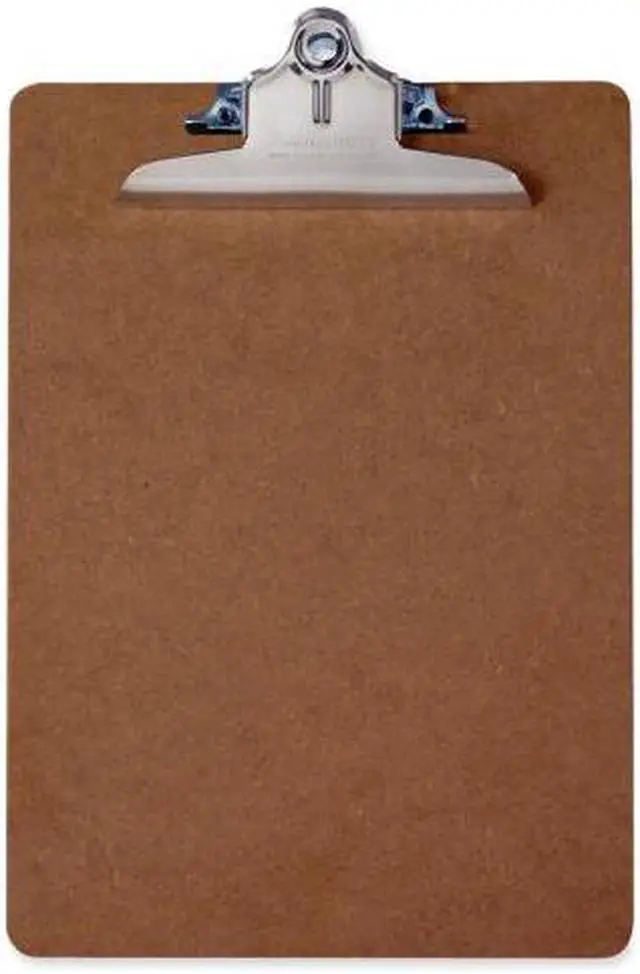 Main image of Saunders Hardboard Clipboard Letter 9"x1/8"x12-1/2" Brown 05612