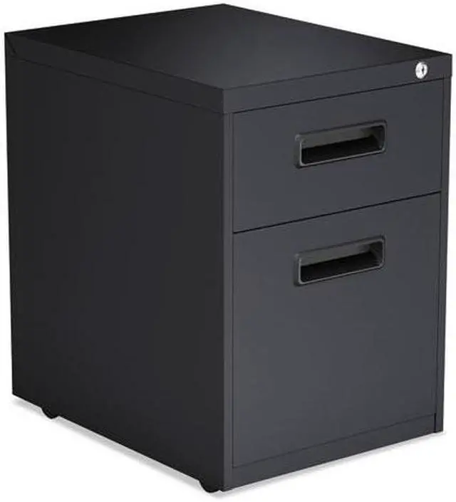 Main image of Alera - PABFCH - Two-Drawer Metal Pedestal File, 14 7/8w x 19 1/8d x 21 3/4h, Charcoal