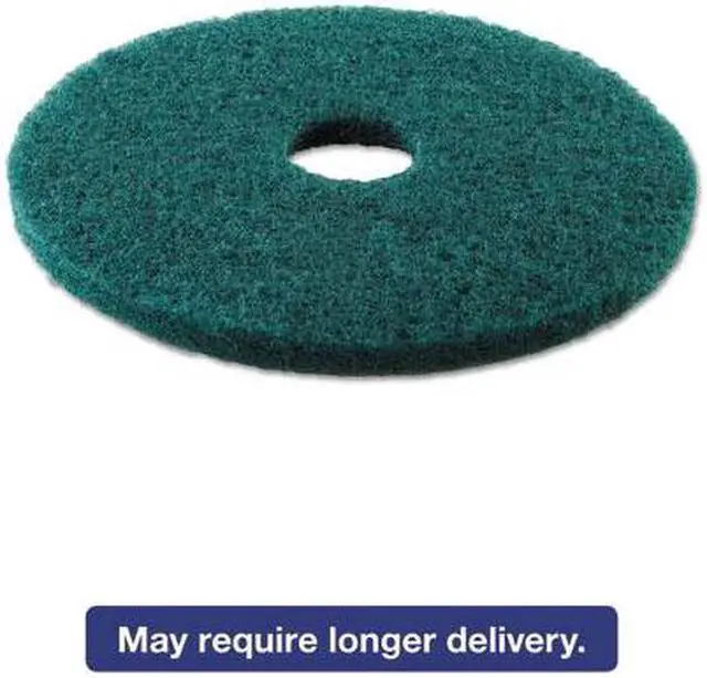 Main image of Standard 16-Inch Diameter Heavy-Duty Scrubbing Floor Pads, Green BWK4016GRE