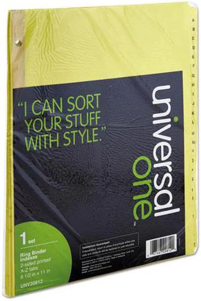 Main image of UNIVERSAL Preprinted Plastic-Coated Tab Dividers 25 Alphabet Tabs Letter Buff 25