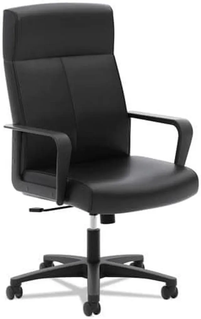 Alt view image 8 of 14 - Basyx VL604 Series High-Back Executive Chair Black SofThread Leather VL604SB11