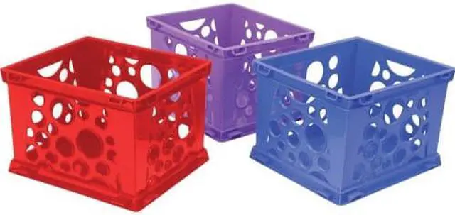 Alt view image 2 of 5 - Storex File Crate 14-1/4"Wx17-1/4"Lx10-1/2"H 3/CT Assorted 61797U03C