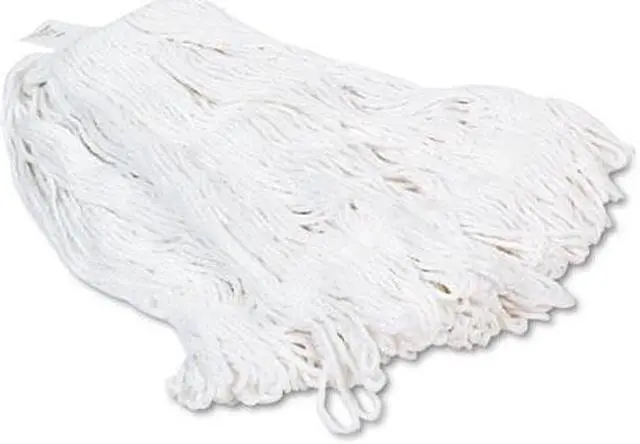 Alt view image 4 of 20 - Boardwalk Pro Loop Web/Tailband Wet Mop Head Rayon 24oz White 424REA