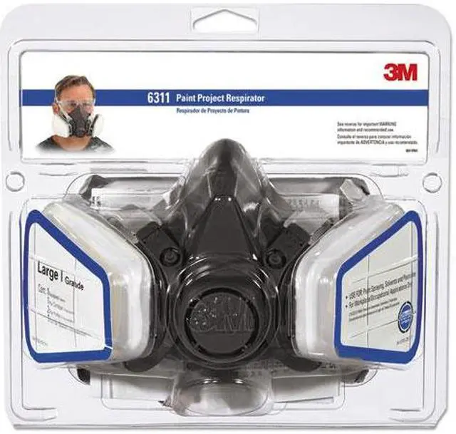 Alt view image 13 of 20 - 3M Half Facepiece Paint Spray/Pesticide Respirator Large 6311PA1A