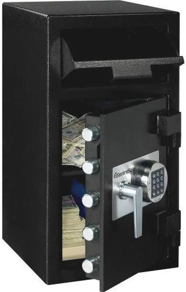 Alt view image 6 of 13 - SENTRY SAFE DH-134E Cash Depository Safe, 1.57 cu ft, 121 lb, Black, Solid Steel