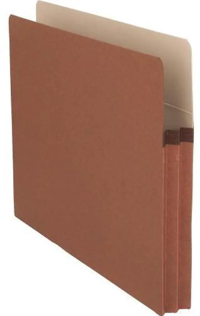 Alt view image 3 of 7 - Business Source File Pocket 1-3/4" Exp. Letter 25/BX Redrope 65790