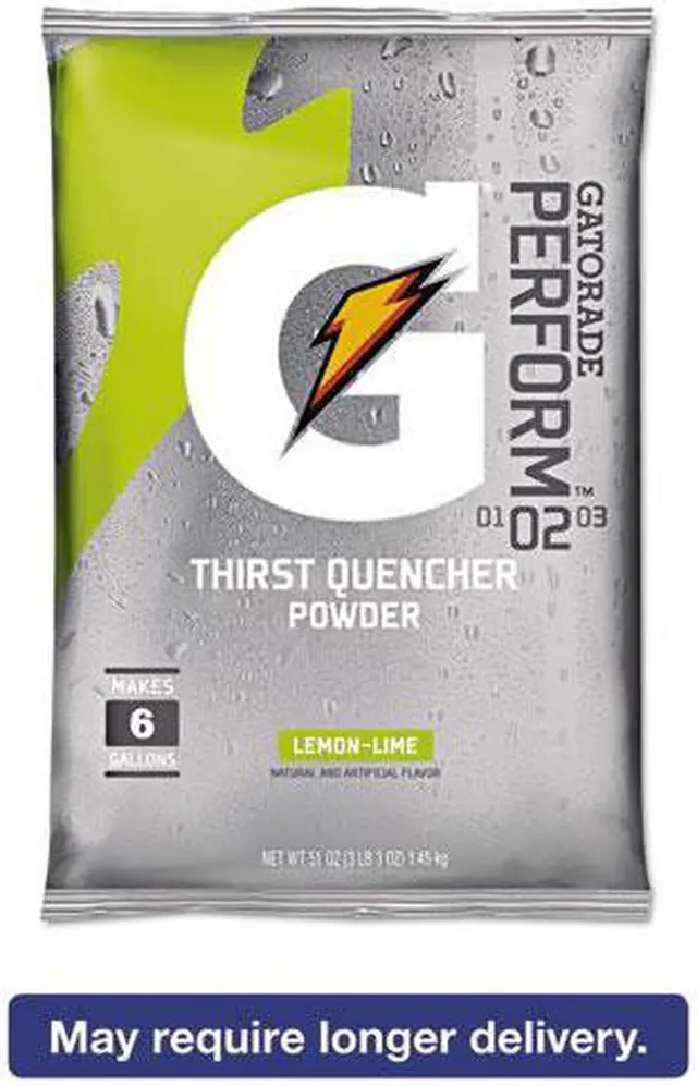 Main image of G Series 02 Perform® Thirst Quencher Instant Powder, 51 Oz, Pouch, 6 Gal Yield, Lemon-Lime