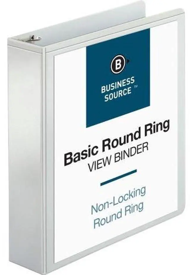 Alt view image 3 of 7 - Business Source View Binder w/ 2 Inside Pockets 2" Capacity White 09957