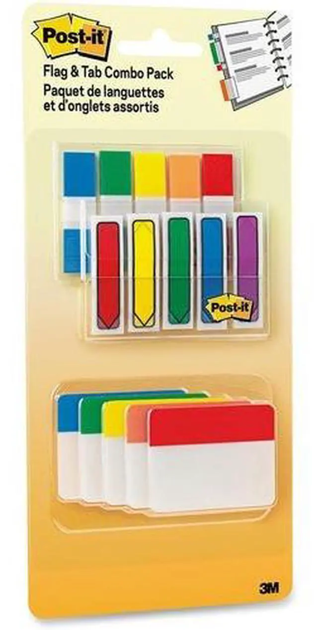 Alt view image 4 of 17 - Post-It Flags and Tabs Combo Pack, Assorted Primary Colors, 230/Pack 686XLP