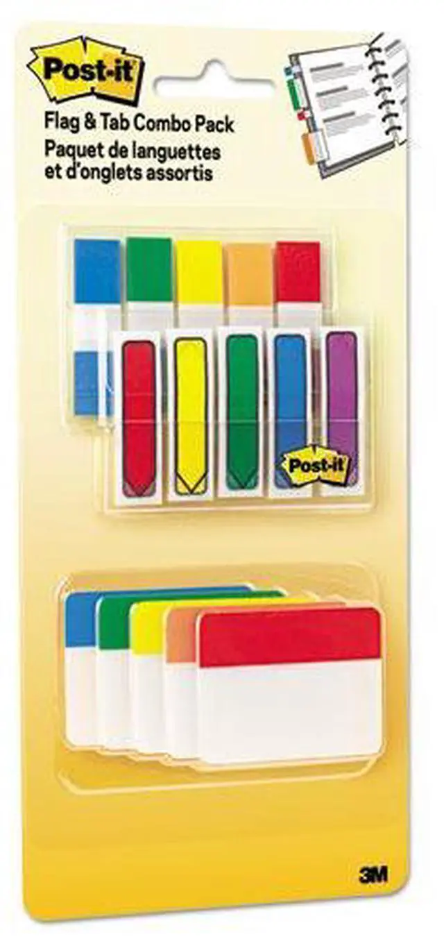 Alt view image 3 of 17 - Post-It Flags and Tabs Combo Pack, Assorted Primary Colors, 230/Pack 686XLP