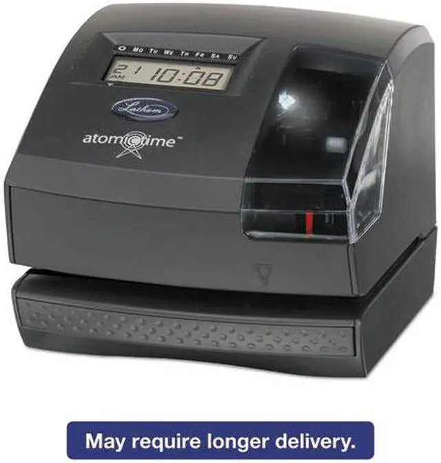 Alt view image 3 of 15 - 1600E Wireless Atomic Time Recorder with Tru-Align Feature Dark Gray