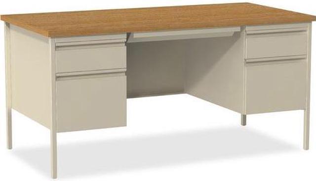 30x60 Gray Desk Double Pedestal by CavilUSA