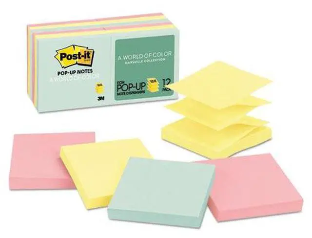 Alt view image 8 of 20 - Post-it Original Pop-up Refill 3 x 3 Assorted Marseille Colors 100-Sheet 12/Pack R33012AP