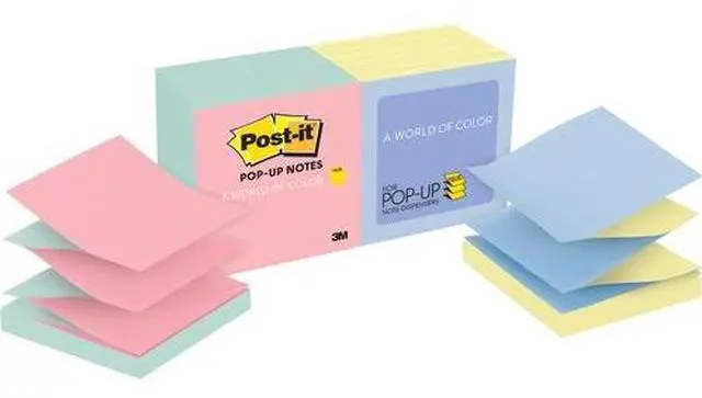 Alt view image 6 of 20 - Post-it Pop-up Notes 3" x 3" Beachside Café Collection 90 Sheet/Pad 12 Pads/Pack (R330UALT)