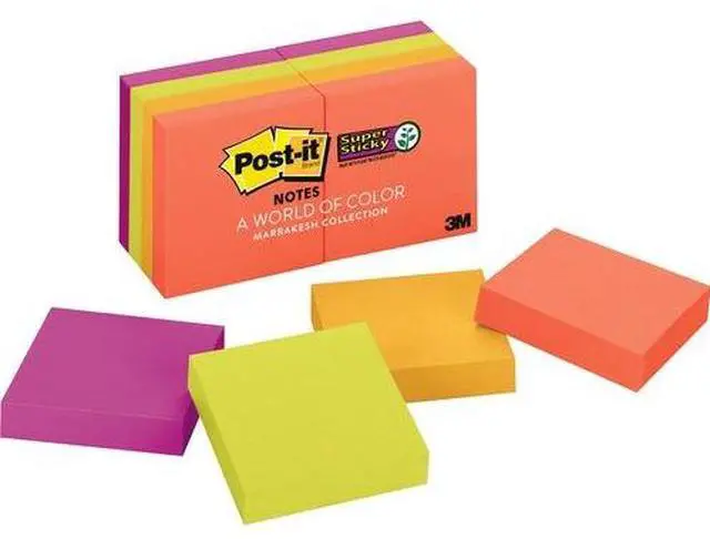 Alt view image 4 of 19 - Post-it Pads in Marrakesh Colors 2 x 2 90-Sheet 8/Pack 6228SSAN