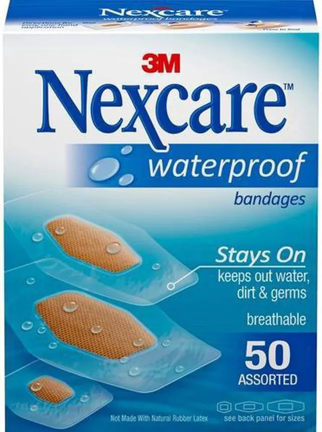 Alt view image 9 of 20 - 3m Nexcare Waterproof, Clear Bandages, Assorted Sizes, 50/Box 43250