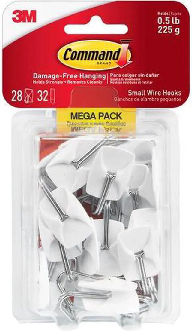 Alt view image 4 of 13 - Command Hook,Small,Wire,28/Pk,Wh 17067MPES