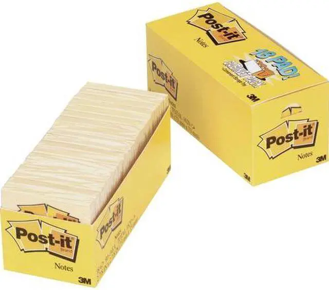 Alt view image 5 of 20 - 3M 65418CP Cabinet Pack  3 x 3  Canary Yellow  18 90-Sheet Pads Pack