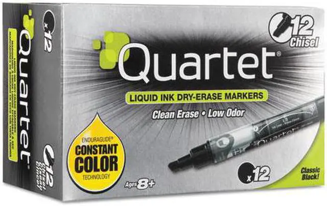 Alt view image 2 of 12 - Quartet Chisel-Tip Dry Erase Marker, Black, 12 PK 5001-2MA - OEM