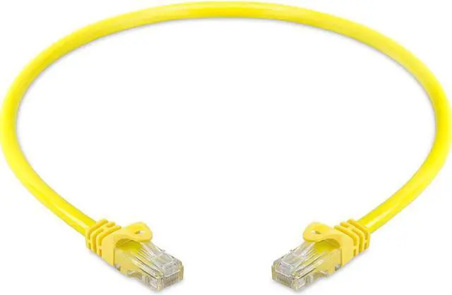 Alt view image 2 of 7 - Cmple Cat6 Ethernet Cable 10Gbps - Computer Networking Cord with Gold-Plated RJ45 Connectors, 550MHz Cat6 Network Ethernet LAN Cable Supports Cat6, Cat5e, Cat5 Standards - 1.5 Feet Yellow