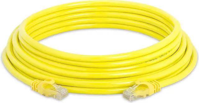 Alt view image 2 of 7 - Cmple Cat6 Ethernet Cable 10Gbps - Computer Networking Cord with Gold-Plated RJ45 Connectors, 550MHz Cat6 Network Ethernet LAN Cable Supports Cat6, Cat5e, Cat5 Standards - 25 Feet Yellow