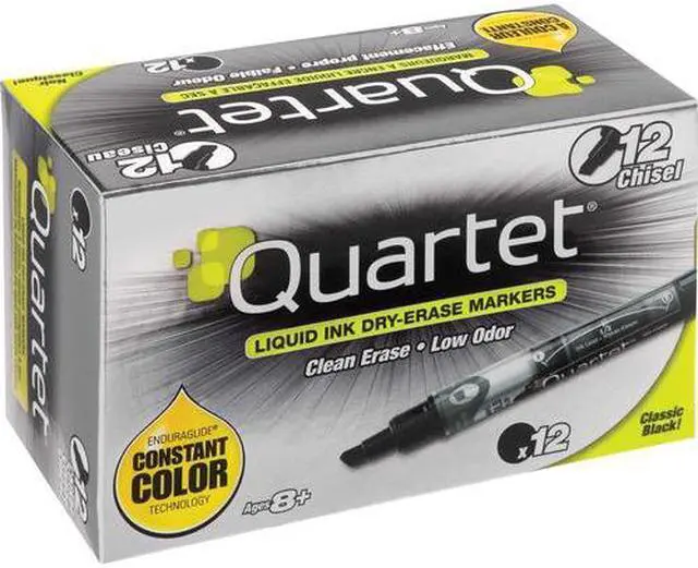 Alt view image 3 of 12 - Quartet Chisel-Tip Dry Erase Marker, Black, 12 PK 5001-2MA - OEM
