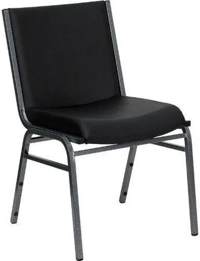 Alt view image 6 of 20 - HERCULES Series Heavy Duty Black Vinyl Stack Chair