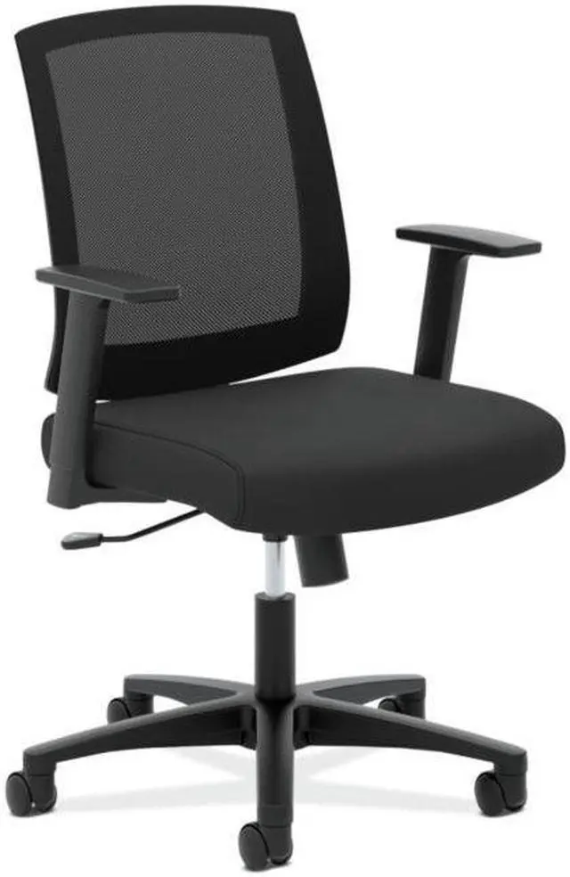 Alt view image 6 of 15 - Basyx VL511 Mesh Mid-Back Task Chair with Arms Black VL511LH10