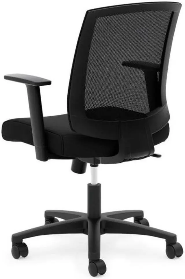 Alt view image 7 of 15 - Basyx VL511 Mesh Mid-Back Task Chair with Arms Black VL511LH10